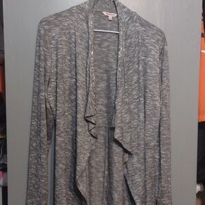 Juicy Couture gray open-front cardigan size med bedazzled neck